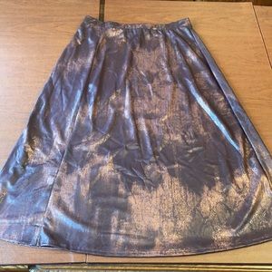 Free press size large brown snake skin midi skirt